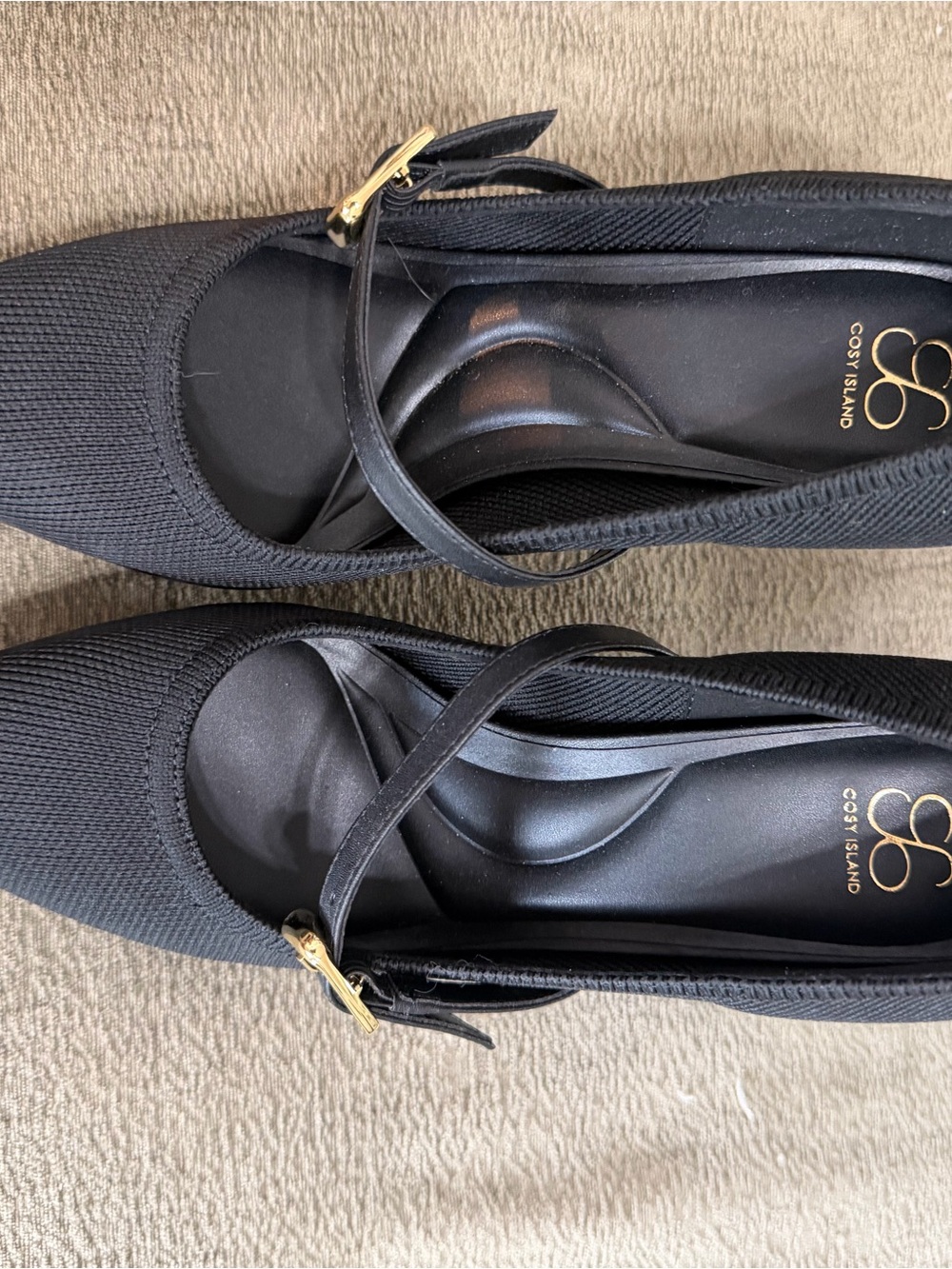 Cosy Island Black Mary Jane Heels